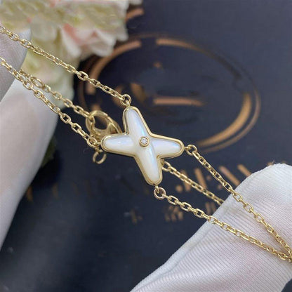 [Sophire Jewelry ]JEUX BRACELET WHITE MOP GOLD 1 DIAMOND