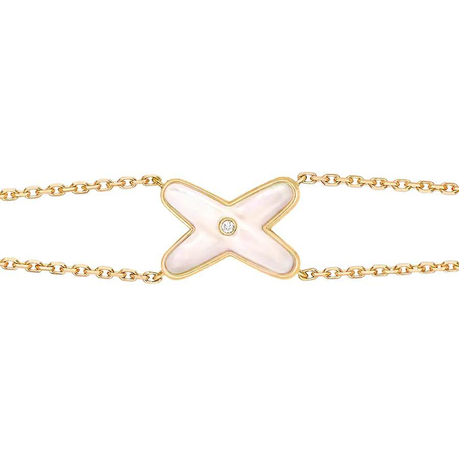 [Sophire Jewelry ]JEUX BRACELET WHITE MOP GOLD 1 DIAMOND
