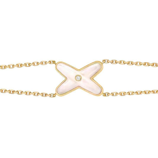 [Sophire]JEUX BRACELET WHITE MOP GOLD 1 DIAMOND
