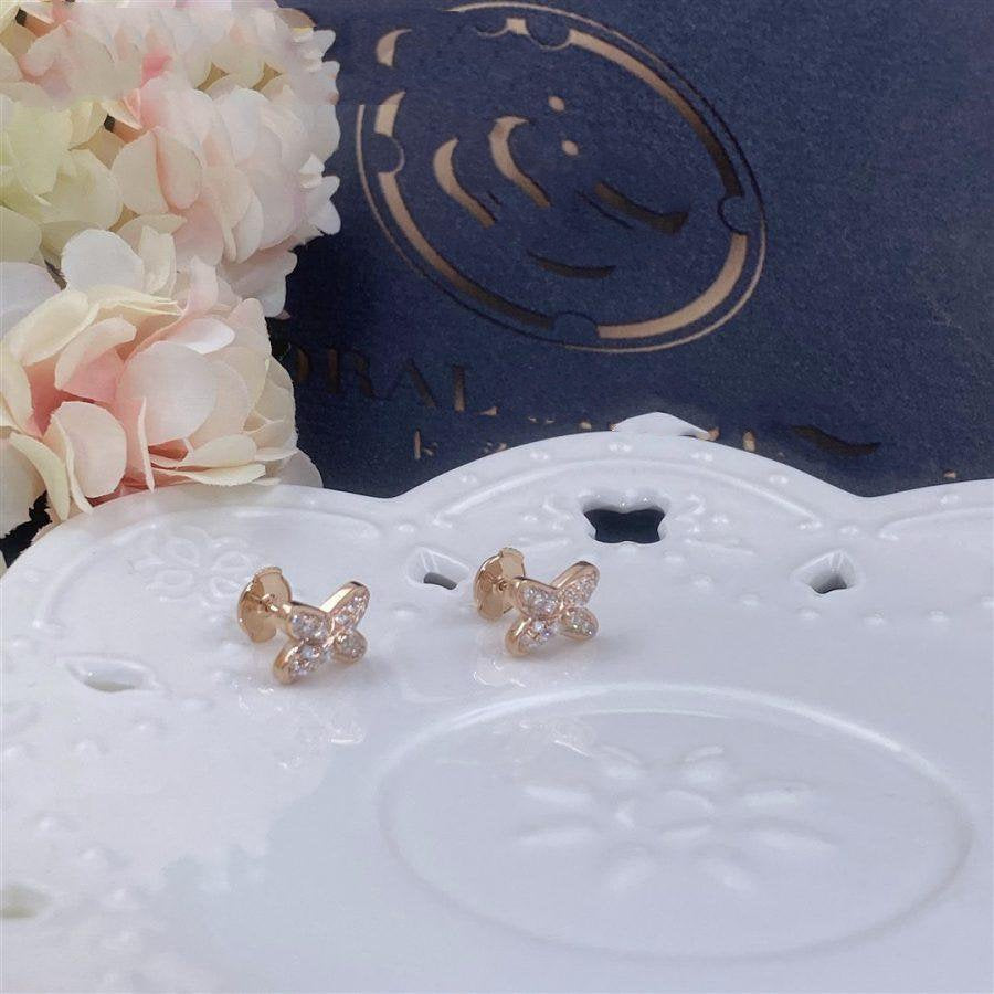 [Sophire Jewelry ]JEUX DE PINK GOLD DIAMOND EARRINGS