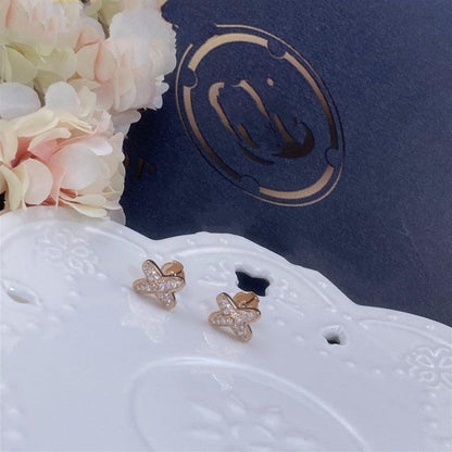 [Sophire Jewelry ]JEUX DE PINK GOLD DIAMOND EARRINGS