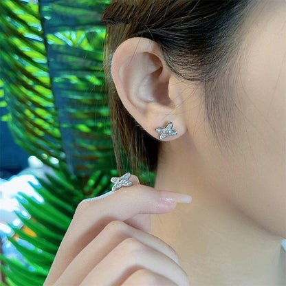 [Sophire Jewelry ]JEUX DE SILVER DIAMOND EARRINGS