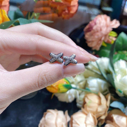 [Sophire Jewelry ]JEUX DE SILVER DIAMOND EARRINGS