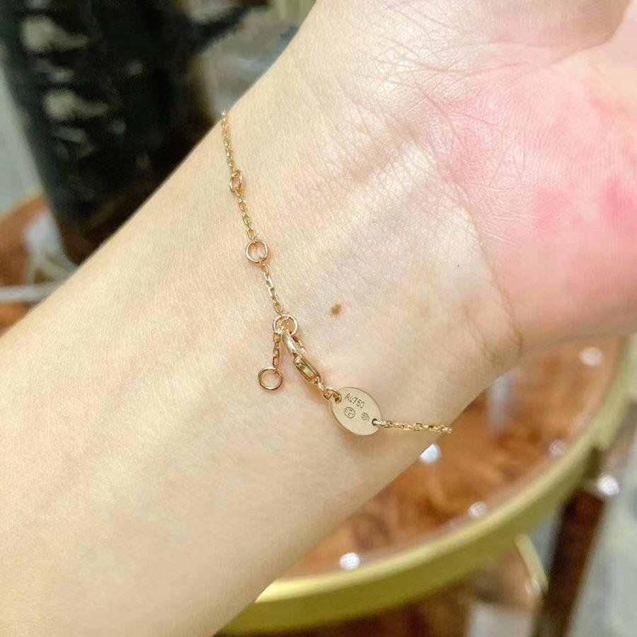 [Sophire Jewelry ]JEUX DE BRACELET MOP PINK GOLD DIAMONDS