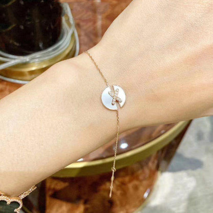 [Sophire Jewelry ]JEUX DE BRACELET MOP PINK GOLD DIAMONDS