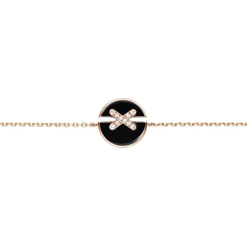 [Sophire Jewelry ]JEUX DE BRACELET ONYX PINK GOLD DIAMOND