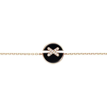 [Sophire Jewelry ]JEUX DE BRACELET ONYX PINK GOLD DIAMOND