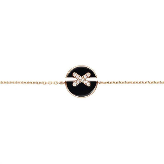 [Sophire]JEUX DE BRACELET ONYX ROSE GOLD DIAMOND
