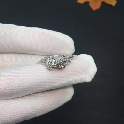 [Sophire Jewelry ]JEUX DE SILVER DIAMOND RING
