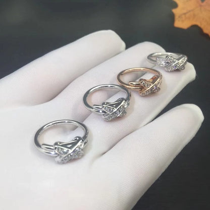 [Sophire Jewelry ]JEUX DE SILVER DIAMOND RING