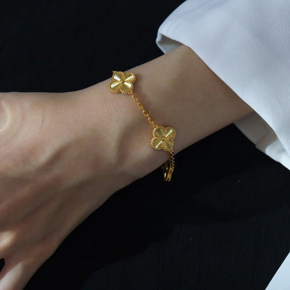 [Sophire Jewelry ] CLOVER 5 MOTIF LASER BRACELET COLLECTION