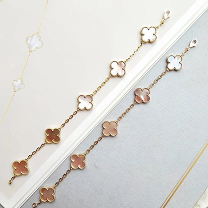 [Sophire Jewelry ] CLOVER 5 MOTIFS  PINK MOP BRACELET COLLECTION