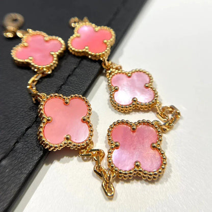 [Sophire Jewelry ] CLOVER 5 MOTIFS  PINK MOP BRACELET COLLECTION