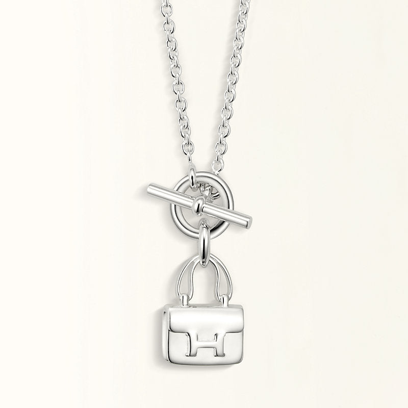 [Sophire Jewelry ]POP H PEDANT SILVER NECKLACE