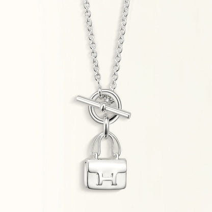 [Sophire Jewelry ]POP H PEDANT SILVER NECKLACE