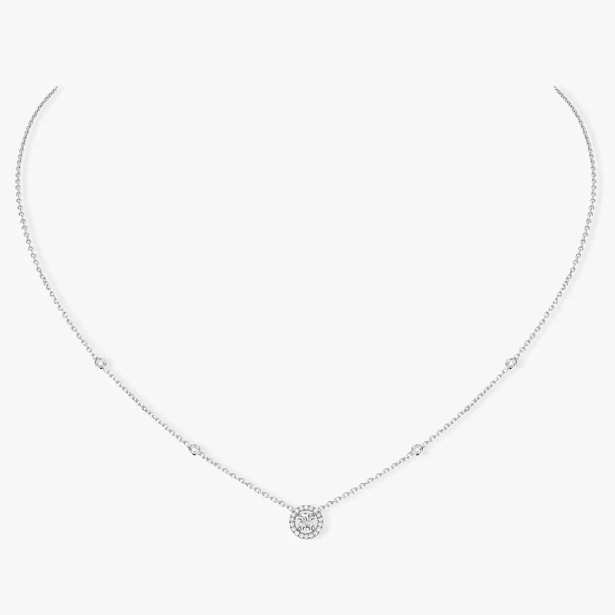 [Sophire Jewelry]Diamond Necklace 0,20ct Brilliant Shape Joy