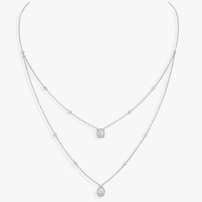 [Sophire Jewelry]Diamond Necklace My Twin 2 Rows