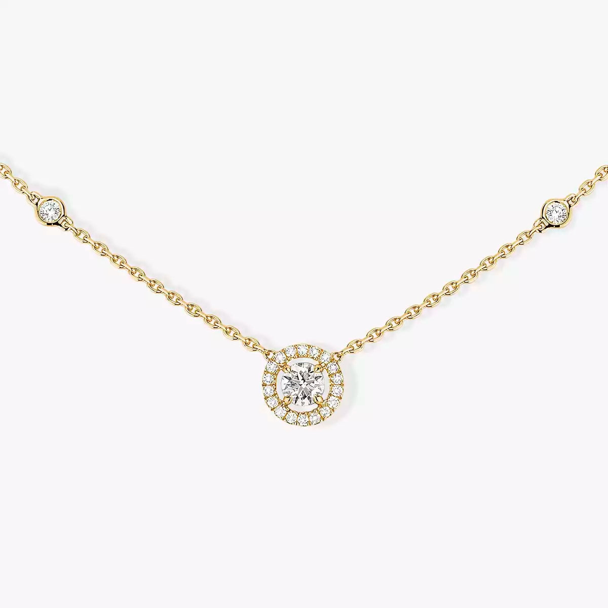 [Sophire Jewelry]Diamond Necklace 0,20ct Brilliant Shape Joy