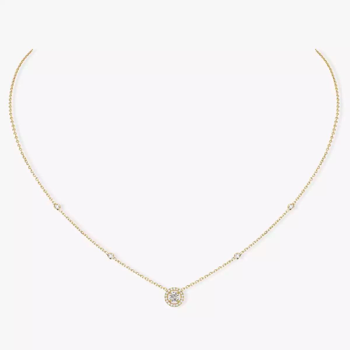 [Sophire Jewelry]Diamond Necklace 0,20ct Brilliant Shape Joy