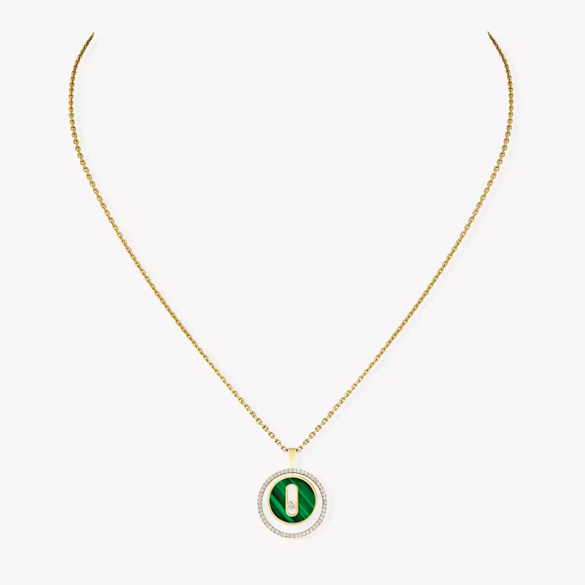 [Sophire Jewelry]Lucky Move Diamond Necklace in Rose Gold and White Mother-of-Pearl