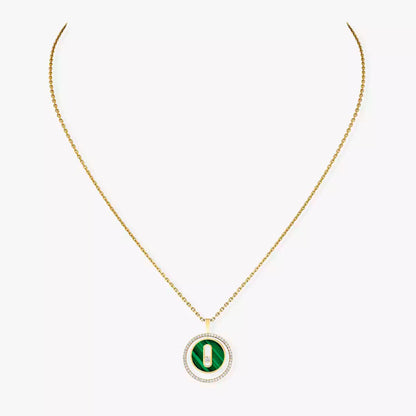 [Sophire Jewelry]Lucky Move Diamond Necklace in Rose Gold and White Mother-of-Pearl