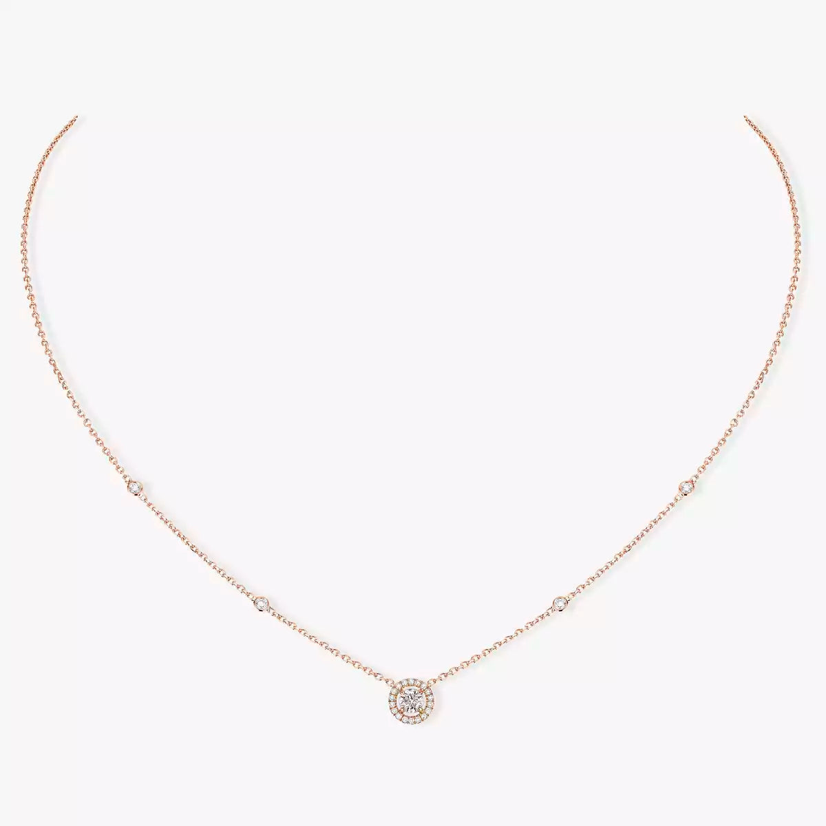 [Sophire Jewelry]Diamond Necklace 0,20ct Brilliant Shape Joy