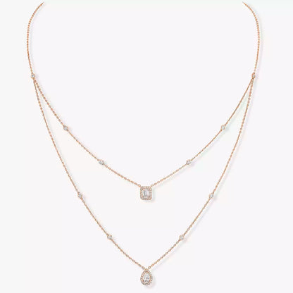 [Sophire Jewelry]Diamond Necklace My Twin 2 Rows