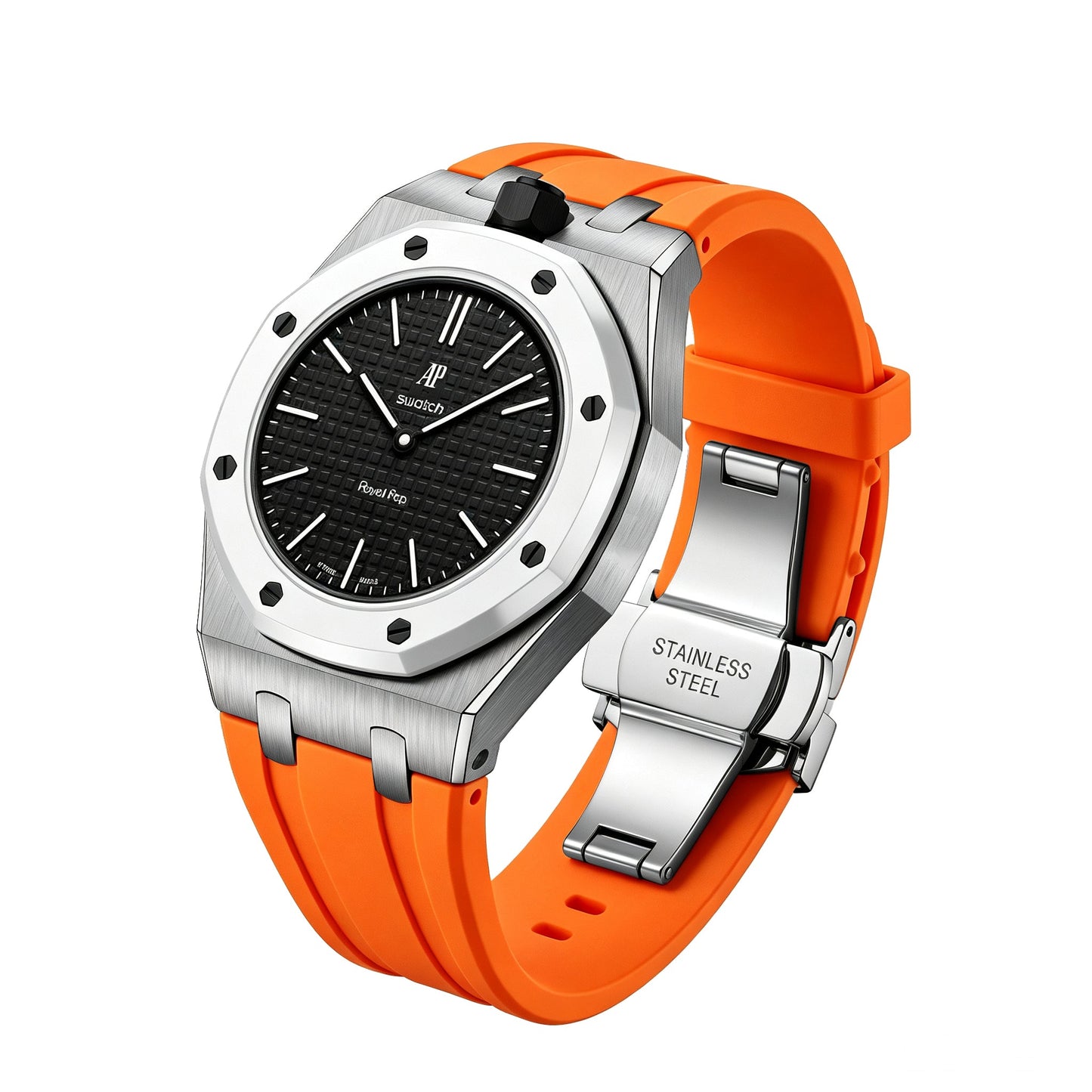 [Sophire]Royal Oak Pop Exclusive Steel Case & Silicone Strap With Cradle