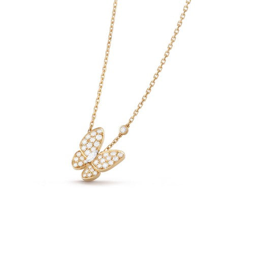 [Sophire]BUTTERFLY DIAMOND CHARM NECKLACE