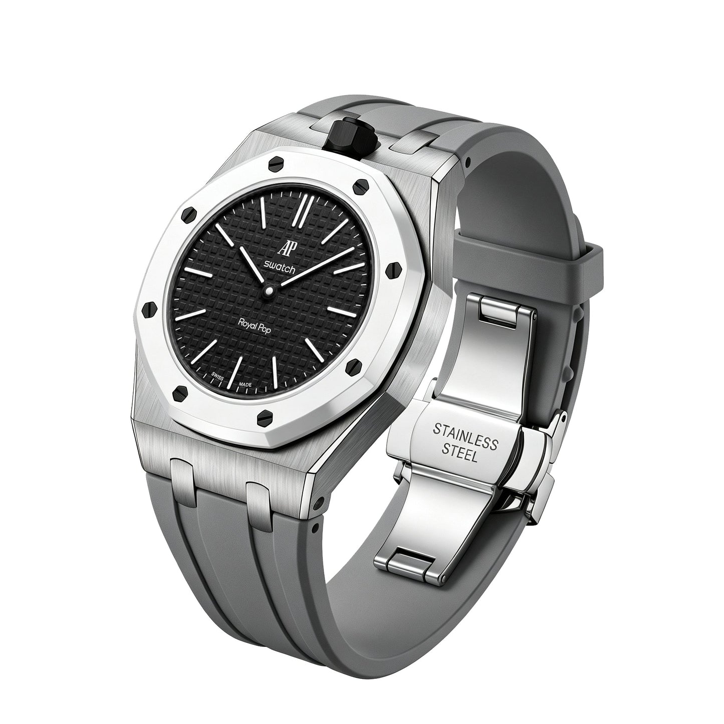 [Sophire]Royal Oak Pop Exclusive Steel Case & Silicone Strap With Cradle