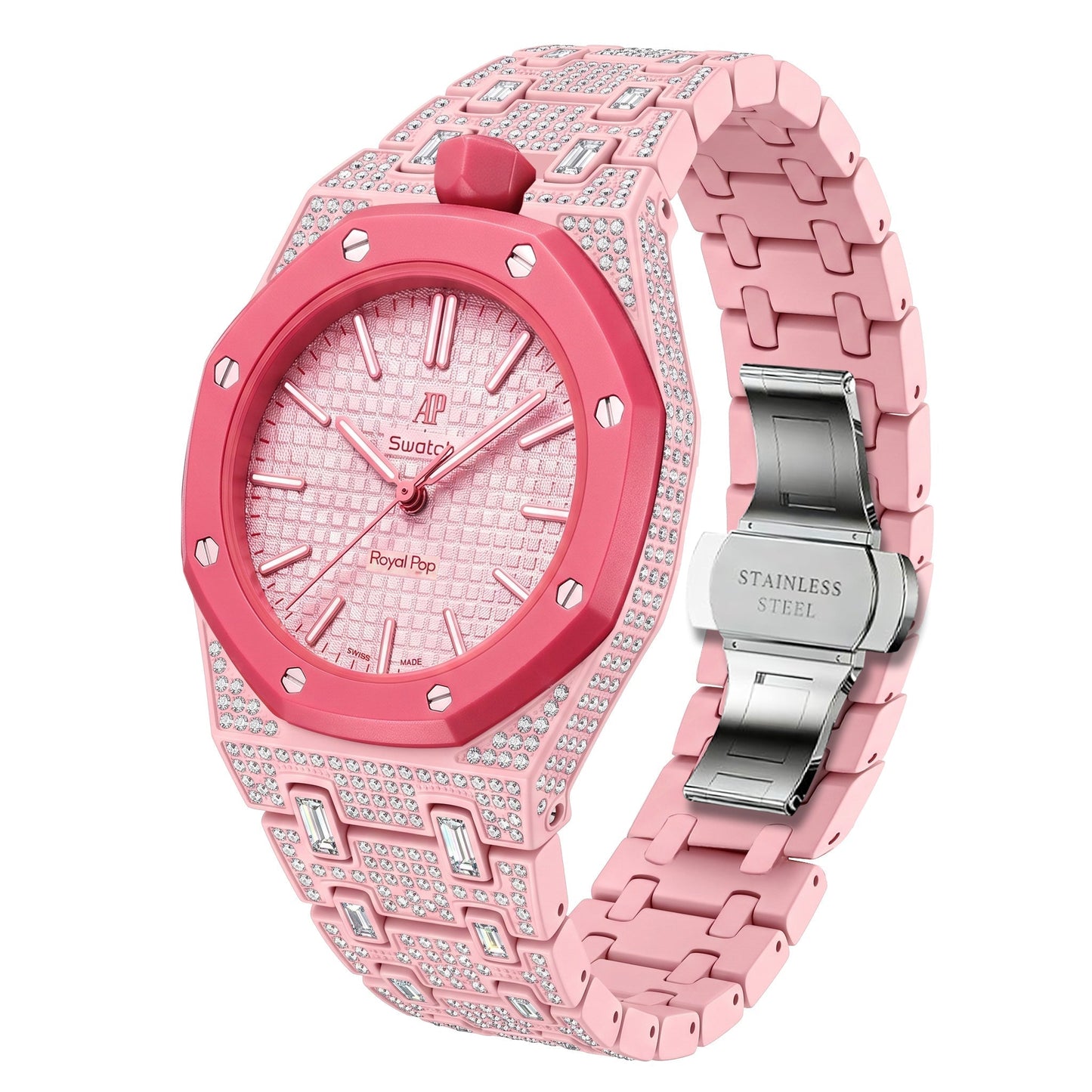 [Sophire]Royal Oak Pop Exclusive Bioceramic Case & Bioceramic Strap Full Diamond