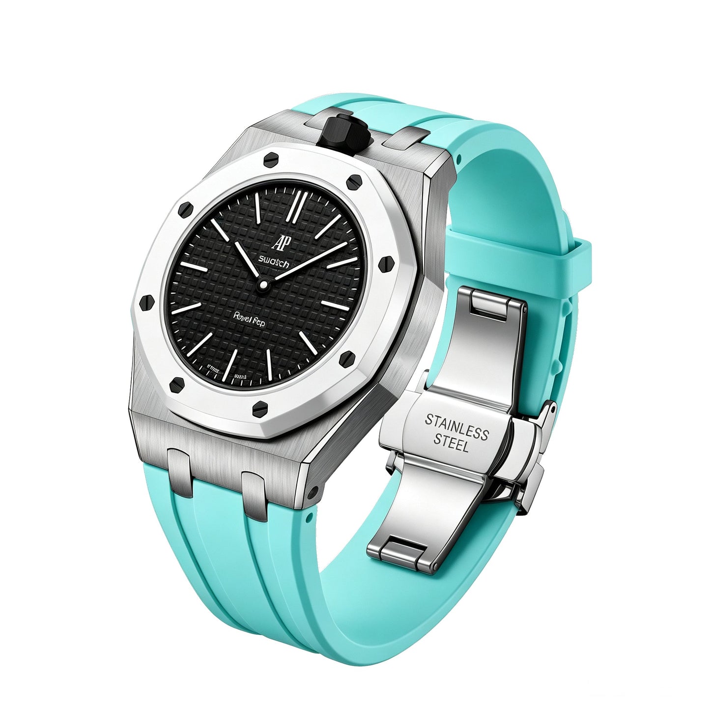 [Sophire]Royal Oak Pop Exclusive Steel Case & Silicone Strap With Cradle