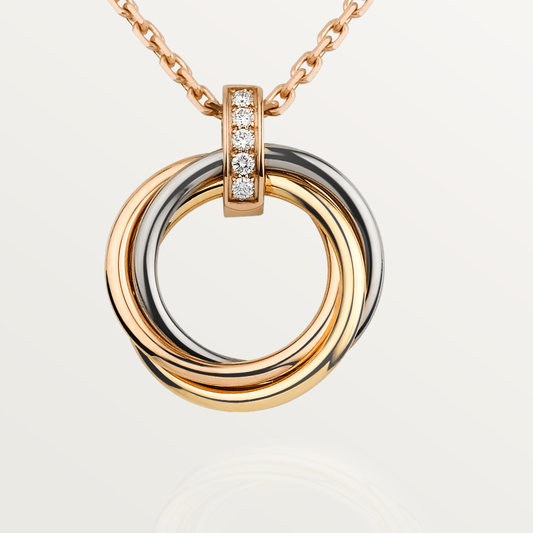 [Sophire Jewelry ]TRINITY NECKLACE GOLD  DIAMONDS