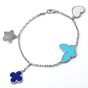 [Sophire Jewelry ]LUCKY SPRING SILVER BRACELET 4 MOTIF