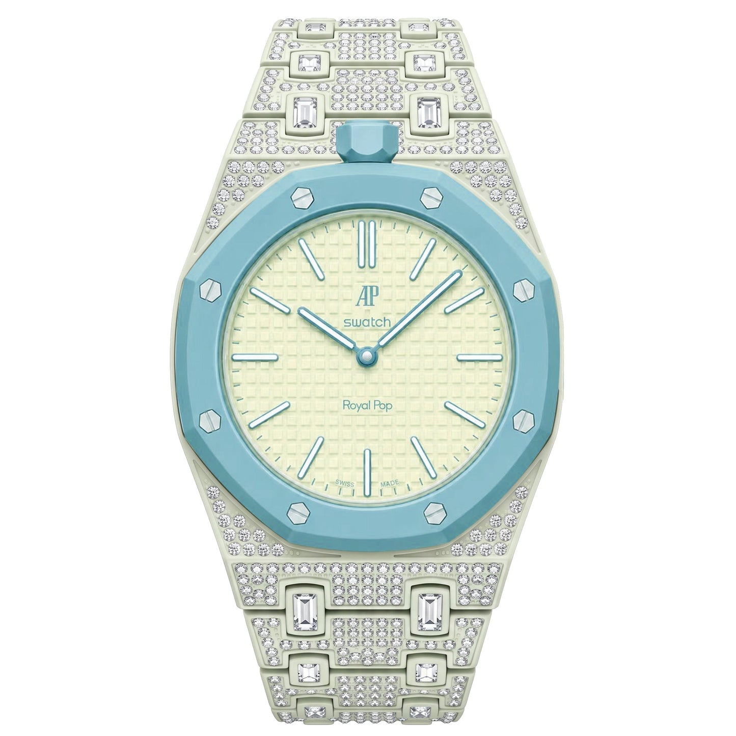 [Sophire]Royal Oak Pop Exclusive Bioceramic Case & Bioceramic Strap Full Diamond
