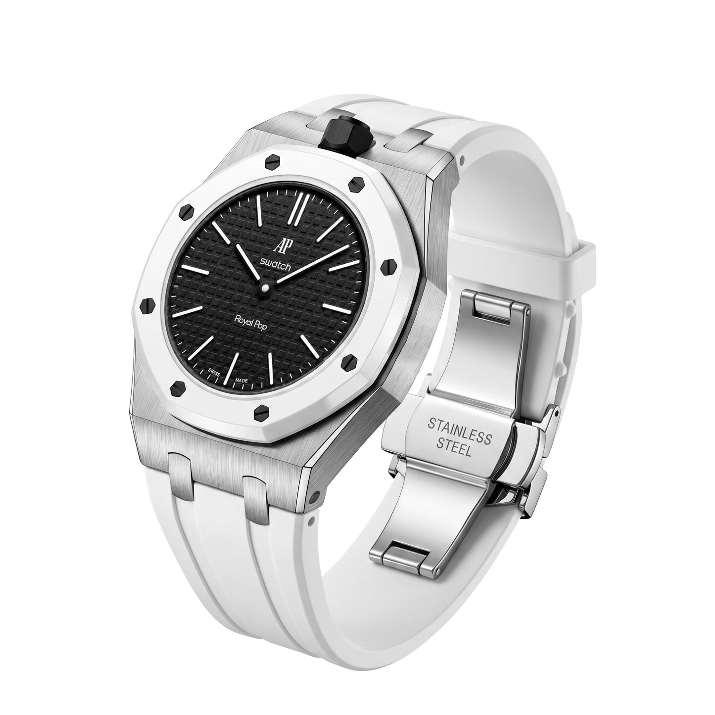 [Sophire]Royal Oak Pop Exclusive Steel Case & Silicone Strap With Cradle