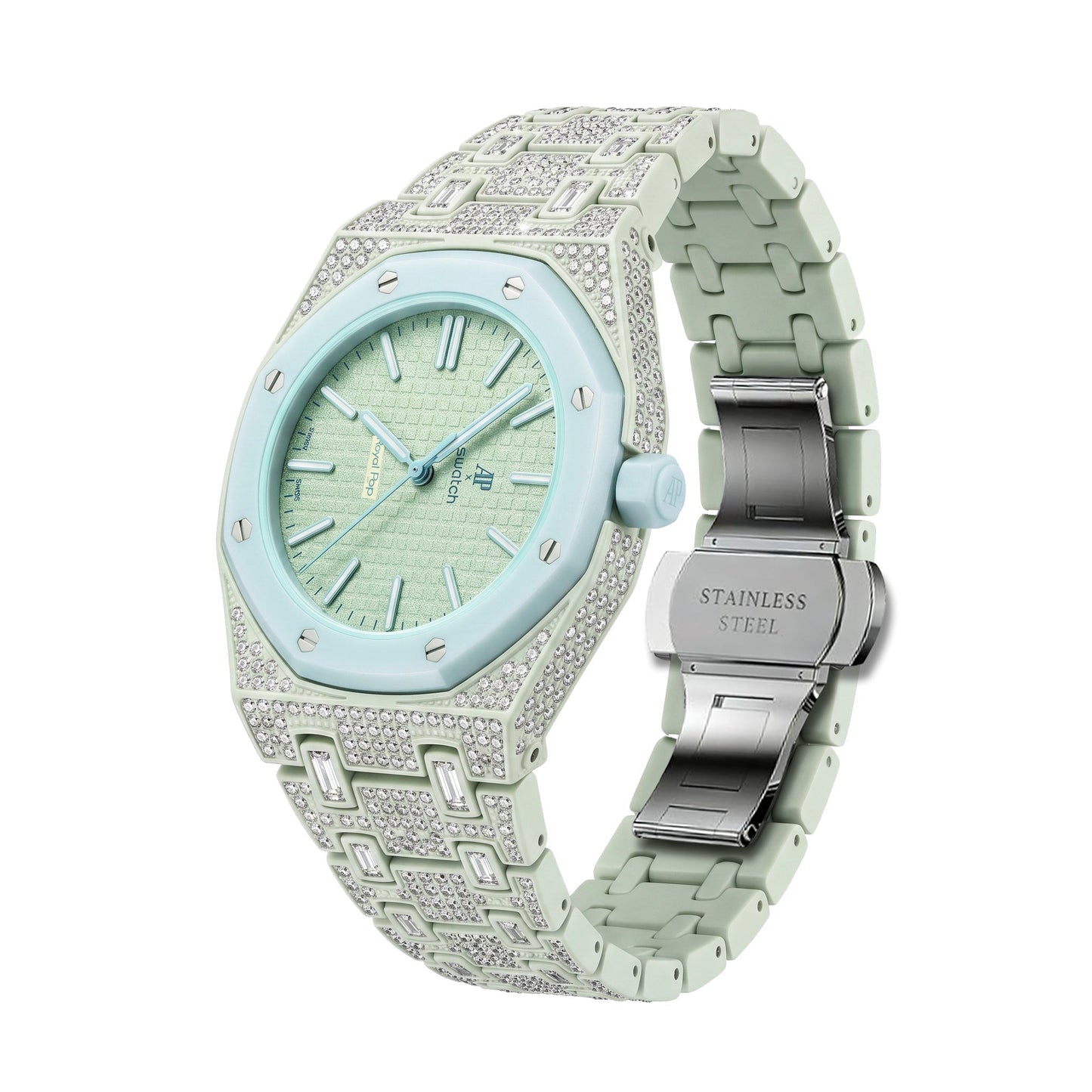[Sophire]Royal Oak Pop Exclusive Bioceramic Case & Bioceramic Strap Full Diamond
