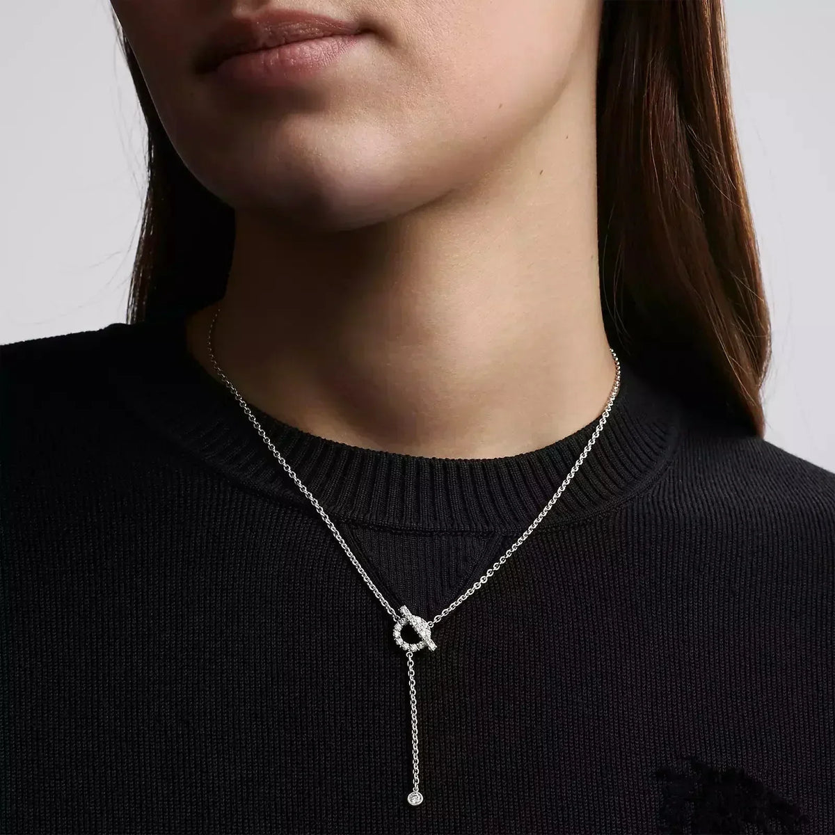 [Sophire Jewelry ]FINESSE SILVER DIAMOND NECKLACE