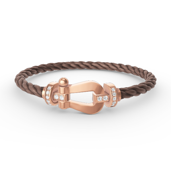 [Sophire Jewelry ]FORCE LARGE HORSESHOE HALF DIAMOND BRACELET ROSE GOLD