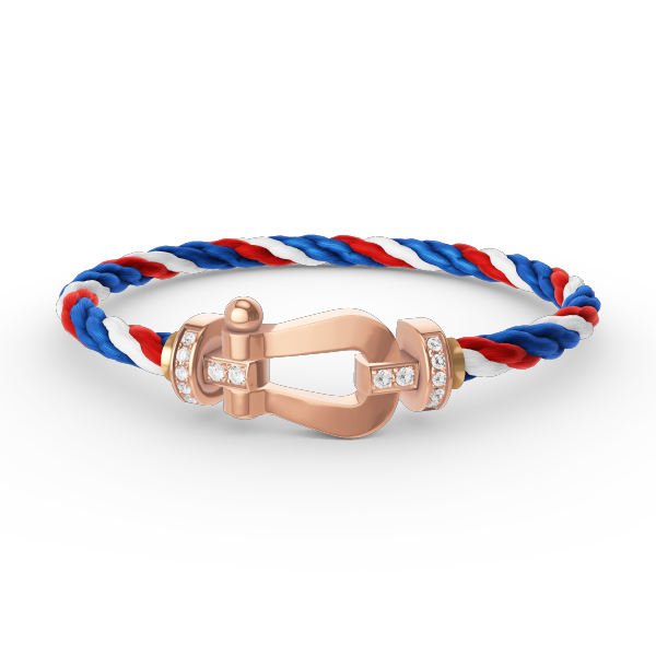 [Sophire Jewelry ]FORCE LARGE HORSESHOE HALF DIAMOND BRACELET ROSE GOLD