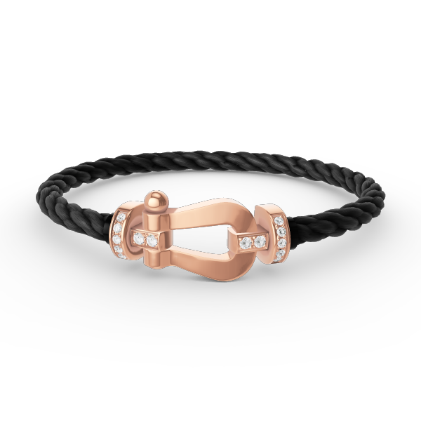 [Sophire Jewelry ]FORCE LARGE HORSESHOE HALF DIAMOND BRACELET ROSE GOLD