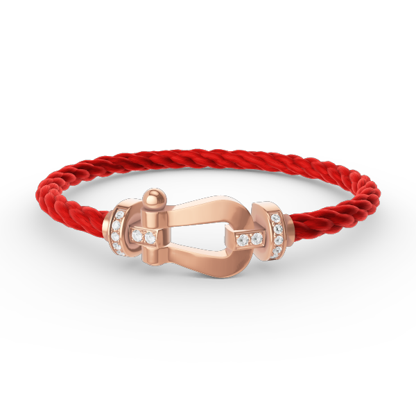 [Sophire Jewelry ]FORCE LARGE HORSESHOE HALF DIAMOND BRACELET ROSE GOLD
