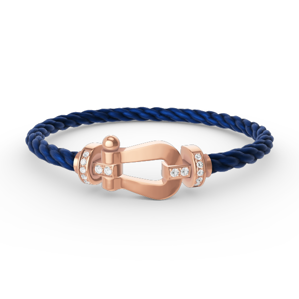 [Sophire Jewelry ]FORCE LARGE HORSESHOE HALF DIAMOND BRACELET ROSE GOLD