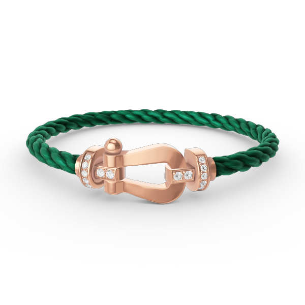 [Sophire Jewelry ]FORCE LARGE HORSESHOE HALF DIAMOND BRACELET ROSE GOLD