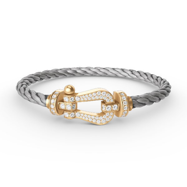 [Sophire Jewelry ]FORCE LARGE HORSESHOE FULL DIAMOND BRACELET GOLD