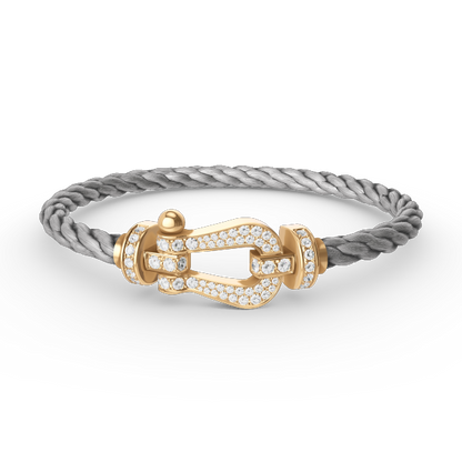 [Sophire Jewelry ]FORCE LARGE HORSESHOE FULL DIAMOND BRACELET GOLD