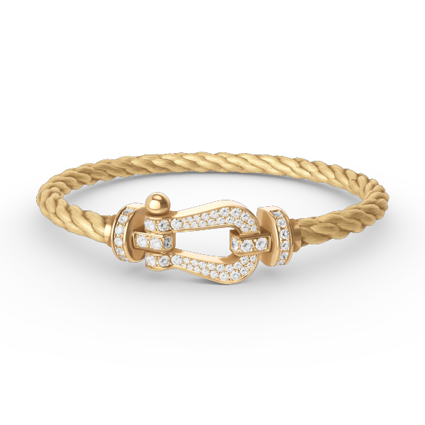 [Sophire Jewelry ]FORCE LARGE HORSESHOE FULL DIAMOND BRACELET GOLD