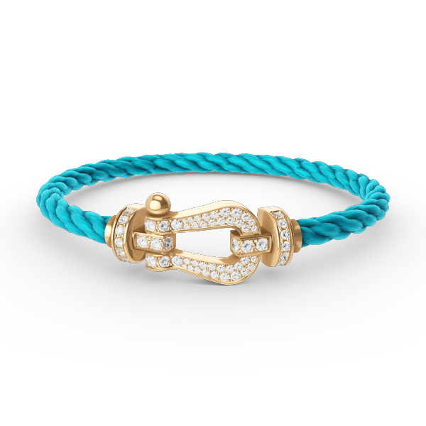 [Sophire Jewelry ]FORCE LARGE HORSESHOE FULL DIAMOND BRACELET GOLD