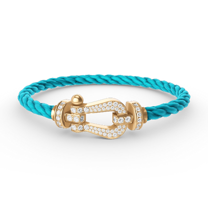 [Sophire Jewelry ]FORCE LARGE HORSESHOE FULL DIAMOND BRACELET GOLD