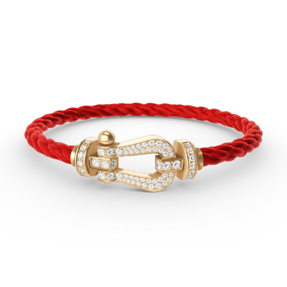 [Sophire Jewelry ]FORCE LARGE HORSESHOE FULL DIAMOND BRACELET GOLD